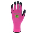 thumbnail image 4 of John Deere JD00021 Nitrile Foam Palm Dipped Gloves - Work Gloves for Women, Light-Duty Gloves with Elastic Wrist, Band Top Cuff, Black/Pink, 4 of 7