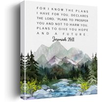 Inspirational Christian Canvas Wall Art Farmhouse Decor Positive Scripture Canvas Prints Religious Wall Decor Bible Verse Framed Artwork Pictures Paintings for Bathroom Laundry Room Decoration