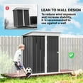 thumbnail image 6 of Outsunny Garden Storage Shed All Weather Steel Garage Tool House w/ Lockable Door, 6 of 10
