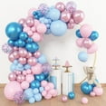 thumbnail image 7 of 153pcs Pink Blue Balloon Garland Arch Kit, Different Sizes 18 12 10 5 inch Metallic Pink Blue Latex Confetti Balloons for Boy Girl Gender Reveal Neutral Baby Shower Birthday Party Decoration, 7 of 7