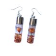thumbnail image 4 of Pendientes de gota Minnieouse 1 par colgante de botellas de cristal con flores, 4 of 6