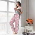 thumbnail image 4 of Uemuo Rabbit And Flower Pattern Women's Wide Leg Palazzo Lounge Pants with Pockets Light Weight Loose Comfy Casual Pajama Pants-Large, 4 of 9