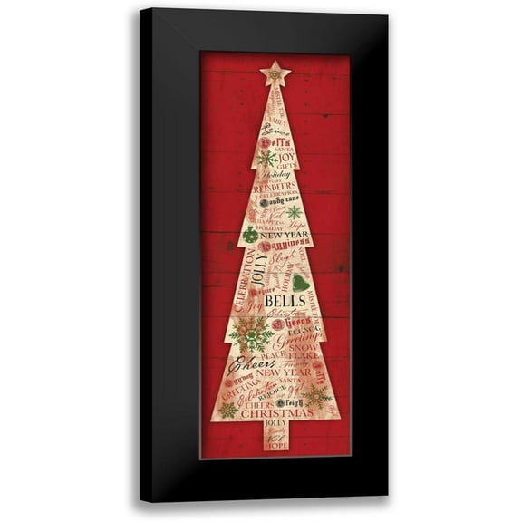 Grey, Jace 7x14 Black Modern Framed Museum Art Print Titled - Christmas Tree
