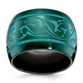 thumbnail image 6 of Edward Mirell Black Ti Anodized Teal Domed 16mm Band, 6 of 7