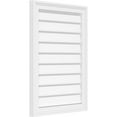 thumbnail image 2 of Ekena Millwork 20"W x 38"H Vertical Surface Mount PVC Gable Vent: Non-Functional, w/ 2"W x 1-1/2"H Brickmould Frame, 2 of 5