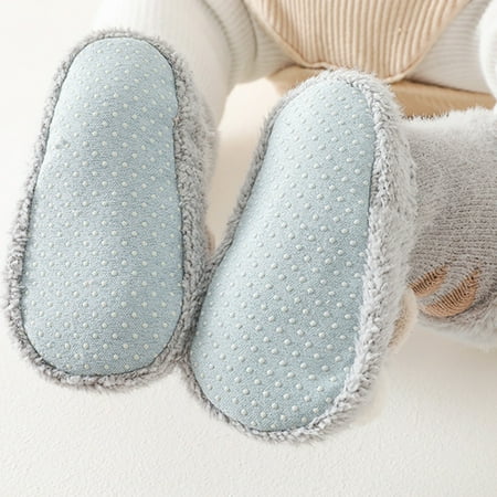 

LYCAQL Toddler Shoes Boys Girls Baby Socks Shoes Toddler Shoes Floor Socks Shoes Outwear Cartoon Shoes for Toddler (Grey 3.5 )