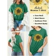 thumbnail image 4 of Anbech Sunflower Shirts for Women Graphic Tee Ladies Patriotic Tee Shirt Christian Top Short Sleeve, 4 of 7