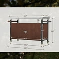 thumbnail image 2 of IVV Outdoor Grill Cart Table with Stainless Steel Top for Kitchen Prep and BBQ, Multifunctional Kitchen Island Grill Table with Side Handle, Hooks, and Spice Rack, Movable BBQ Serving Cart, Brown, 2 of 8