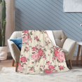 thumbnail image 7 of Flower Floral Blanket Gifts For Kids Adults - Lightweight Throw Blanket For Bedroom Living Room Decor Soft Fuzzy Fleece Cozy Plush Bed Couch 40"X30", 7 of 7