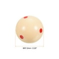 thumbnail image 2 of Uxcell 2 1/4" Pro Cup Billiard Cue Ball Pool Ball with 6 Dots for Training Beige 2 Pack, 2 of 5