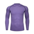 thumbnail image 5 of QHUDLV Men Compression Running Long T Shirt Sport Training W1M8 S2L1 Jogging Quick, 5 of 9