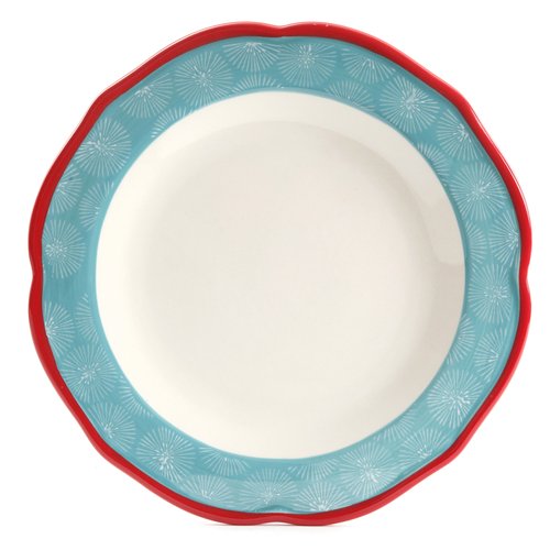 The Pioneer Woman Happiness Scalloped 12-Piece Dinnerware Set, Red - image 5 of 8