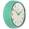 thumbnail image 2 of Infinity Instruments Retro Round Mint Green Wall Clock, 9.5", 2 of 7