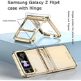 thumbnail image 2 of Compatible with Samsung Galaxy Z Flip 4 Case with Screen Protector,Hinge Protection Anti-Fingerprint Shockproof Electroplated Case Phone Cover Case for Samsung Galaxy Z Flip 4 5G Champagne, 2 of 14