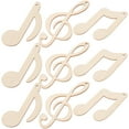 thumbnail image 3 of WORGEOUS  30 PCS Unfinished Wooden Cutouts Board Music Note Child Beige, 3 of 8