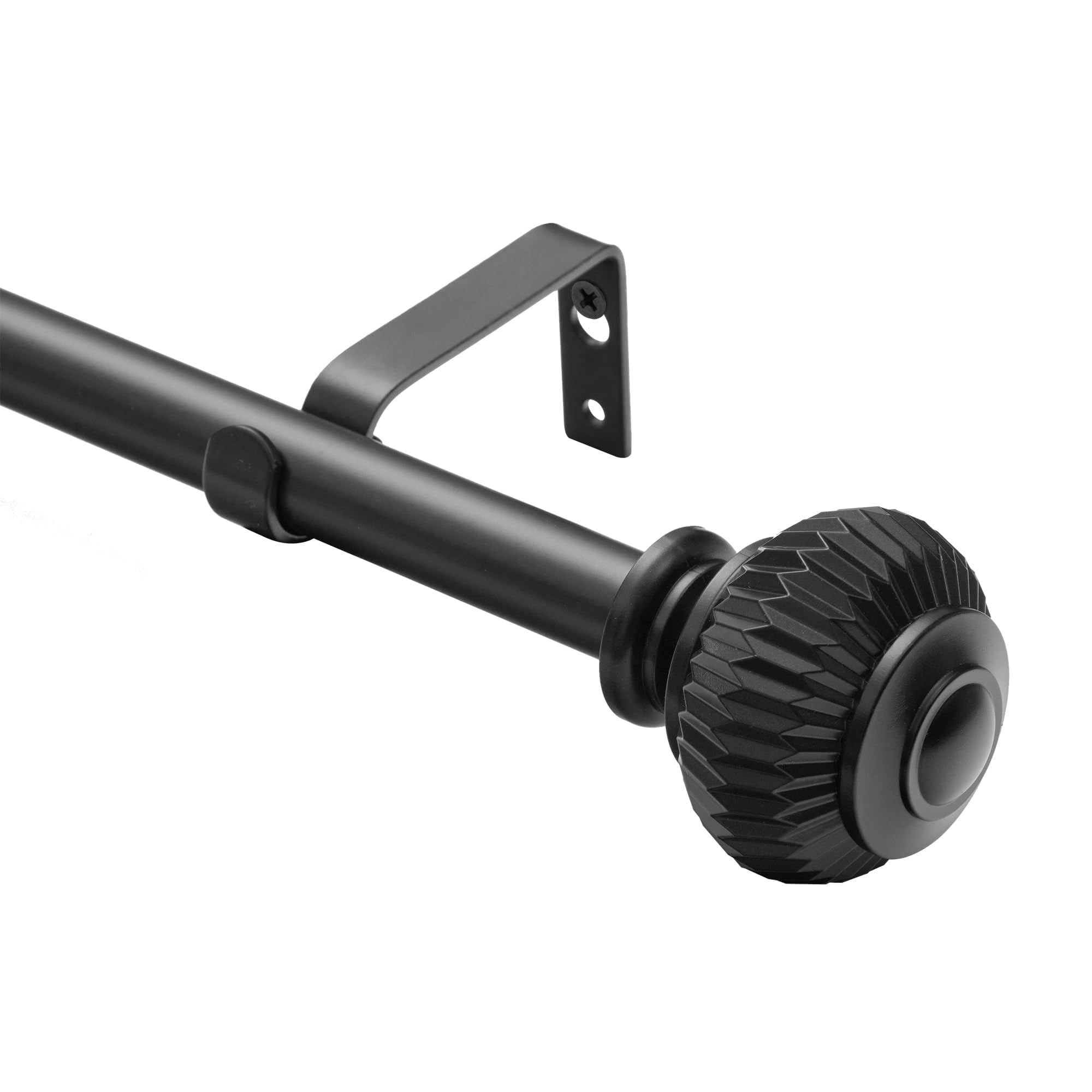 UTOPIA ALLEY Wall Mounted 3/4 Inch Curtain Rod - Curtain Rods For Windows 86 to 120 Inch, Adjustable Drapery Rods, Black Curtain Rods, Bedroom Curtain Rods, Tapestry Poles (Black, 86"-120")