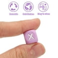 thumbnail image 3 of Uxcell Square Alphabet Silicone Beads, 12mm Letter X, Light Purple White 15Pcs, 3 of 6
