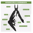 thumbnail image 2 of Navajas multiherramien pinzas picapiedra tijeras abrebotellas abrelatas cuchillo de gancho acero inoxidable viene con broca y caja de almacenamiento especial aplicable a camping pesca equitación Easyt, 2 of 4