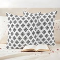 thumbnail image 3 of Black Boho Outdoor Waterproof Pillow Covers, Modern Tribal Aztec Abstract Geometric Decorative Square Throw Pillowcase Sofa Cushion Sham for Patio/Couch/Chair, 18"x18" 2 Pack, 3 of 8
