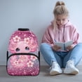 thumbnail image 2 of Garronmavis Cute Pink Cherry Blossom Axolotl 17-inch Large Capacity Kids School Backpack, Adjustable Comfortable Shoulder Straps Elementary Student Bookbag, for Boys Girls Daily School, 2 of 8