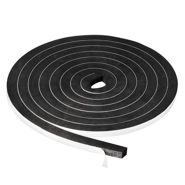 Cinta De Sellado De Espuma Para Ventana, 1/2 Pulgada De Ancho X 1/2 Pulgada De Espesor, Autoadhesiva De Alta Densidad, Cinta Aislante Para Burletes, Cinta De Espuma Para Puerta, 10 Pies De Largo