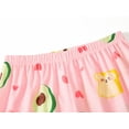 thumbnail image 5 of Tebbis Trendy Pink Avocado Cute Pajamas for Girls 3 Pieces Soft Tee Shorts & Pants PJ Comfy Jammies Set Size 16, 5 of 8
