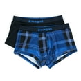 thumbnail image 1 of Men's Papi 626182 Cool 2 Brazilian Trunks - 2 Pack (Black/Blue XL), 1 of 4