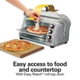 thumbnail image 2 of Easy Reach Toaster Oven Silver 31127D with Roll-Up Door, 1400W, 150-450°F, Fits 9" x 11" Pan, 6 Slices or 12" Pizza, 2 of 7
