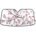 Pink Cherry Blossom Car Windshield Sun Shade Block UV Rays Sun Visor