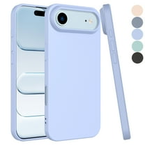 For Apple iphone 17 Air Case, Liquid Silicone Cell Phone Case for iphone 17 Air, Ebizware Shockproof Full-Body Protective Rugged Rubber Ultra Slim Cover with Microfiber Lining - Lavender