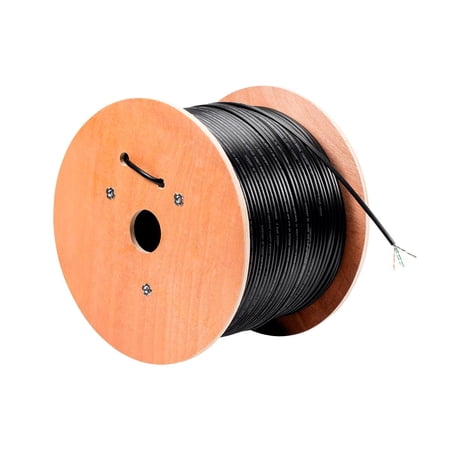 Monoprice Cat5e Ethernet Bulk Cable - 1000 Feet - Black | Network Internet Cord - Solid  350Mhz  UTP  Pure Bare Copper Wire  Outdoor  24AWG  No Logo price history on PriceWatchPro