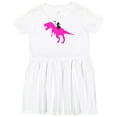 thumbnail image 3 of Inktastic Princess Riding Her T-rex Girls Toddler Dress, 3 of 5