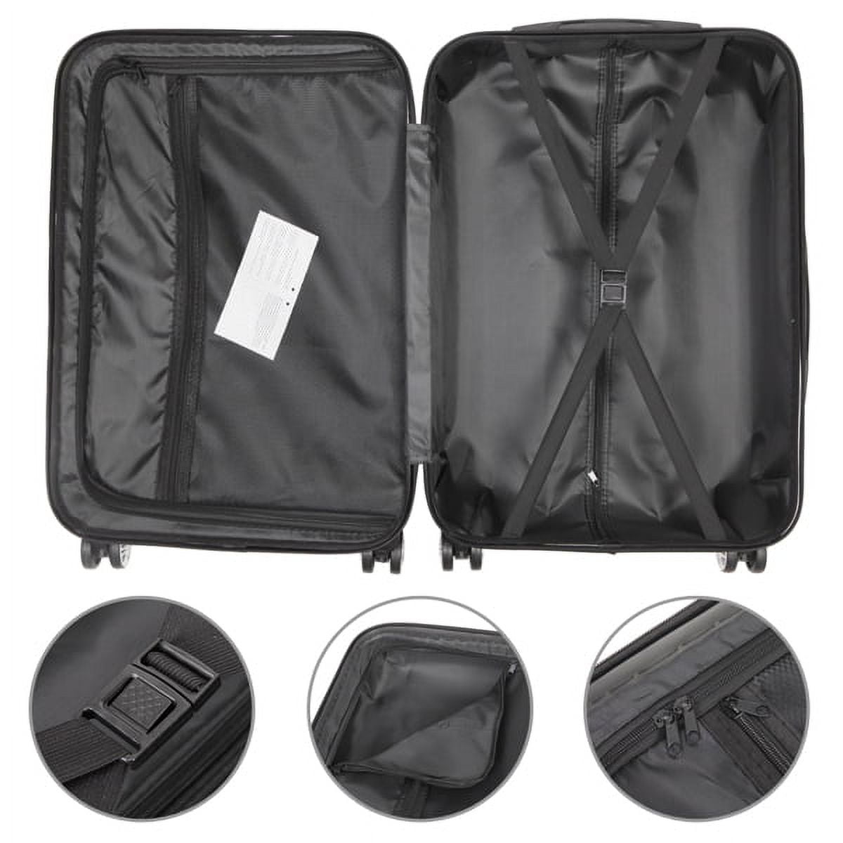 Cotinse 3 Piece Luggage Sets Hardshell Lightweight Suitcase with TSA Lock Spinner Wheels,Purple