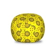 thumbnail image 1 of Abstract Storage Toy Bag Chair, Flowers Inspired Modern Elements Pattern on Summer Tone Background, Stuffed Animal Organizer Washable Bag, Large Size, Yellow and Olive Green, by Ambesonne, 1 of 3