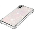 thumbnail image 6 of Compatible with iPhone X Case Glitter Liquid Cute Clear Phone Case Floating Quicksand Shockproof Protective Bumper Silicone Soft TPU Case for iPhone X/iPhone Xs Star Pink YB, 6 of 13