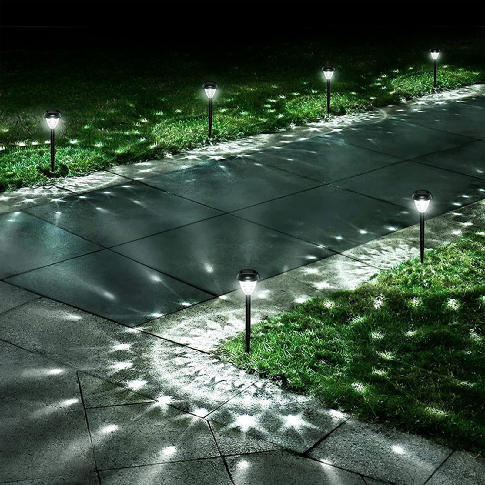 Solar Pathway Lights Outdoor, LED Solar Lights Outdoor Waterproof, Garden Light Solar Powered, Stake Landscape Lighting for Outside Yard Driveway Walkway Sidewalk Path Lawn Patio Garden Decor