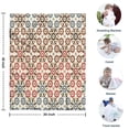 thumbnail image 4 of Brown Geometric Flower Diamond Pattern Blanket,Comfortable Soft Flannel Throw Blanket,All Season,Warm Lightweight Blankets for Sofa Bed Couch Living Room Chair,30"x40", 4 of 4