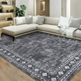 thumbnail image 6 of Garvee 10'x13' Geometric Bordered Area Rugs Contemporary Rugs for Living Room, Non-Slip Washable Rugs Soft Throw Rugs Low-Pile Stain Resistant Carpet for Bedroom Dining Room Farmhouse, Gray, 6 of 8