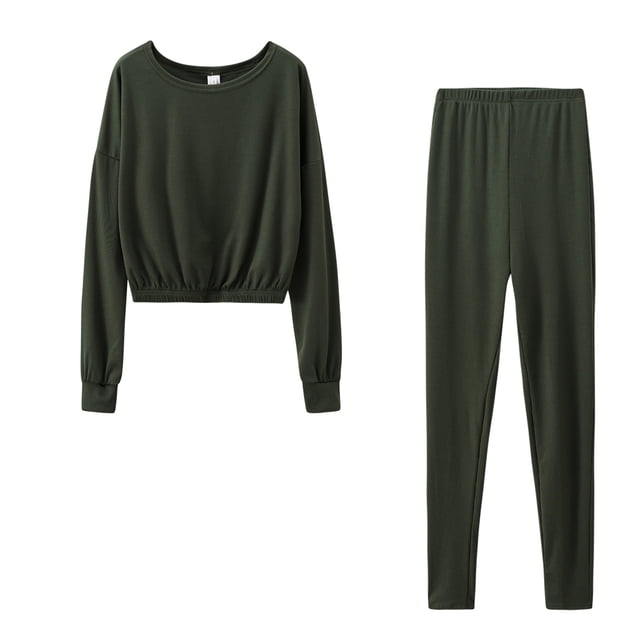 Babysbule Ensembles Hauts Automne Plus Femmes Sweat à Capuche et Pantalon Survêtement Sport