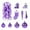 Purple, variant on 21PCS Christmas Theme Pendants Ornaments, Reusable Luxury Plastic Ball Pendats Gifts for Xmas Tree Winter Decor (Purple)