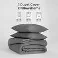 thumbnail image 5 of Sonive Washed Duvet Cover Sets Twin/Twin-XL 2 Piece, Soft and Cozy, Washed Textured Wrinkled Design (Dark Grey, Twin/Twin-XL), 5 of 8