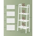 thumbnail image 6 of 4-Tier Ladder Shelf, Storage Rack for Home Garden, Large Capacity Bookcase, White, 6 of 7