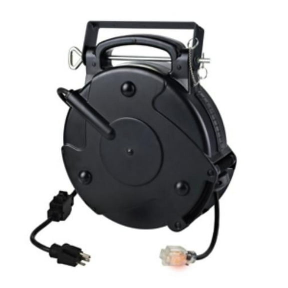 Heavy Duty 12/3 45 Foot 20 Amp Single Tap Industrial Retractable Extension Cord Reel 8645TFI