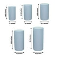 thumbnail image 3 of Efavormart Set Of 5 | Dusty Blue Spandex Cylinder Plinth Display Box Stand Covers, Stretchable Pedestal Pillar Prop Covers - 160 GSM, 3 of 9