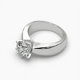 thumbnail image 2 of 18k Smooth Edge Cathedral Set Solitaire Moissanite Ring, 2 of 6