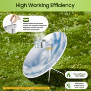 1000-1500W Concentrating Solar Stove, 800-1000°C Adjustable, 33.06lbs Load, Solar Cooker for Outdoor Camping
