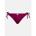 thumbnail image 5 of Time and Tru Women's and Women's Plus Low Rise Side Tie Ribbed Bikini Bottoms, Sizes XS-2X, 5 of 5