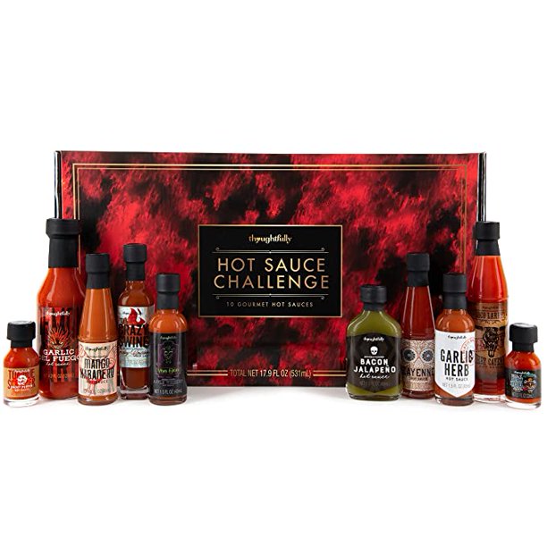 Thoughtfully Gifts, Hot Sauce Challenge Gift Set, Includes Spicy Hot