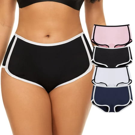 

Mordlanka Women Boyshorts Underwear Cotton Panties Stretch Boxer Brief 4 Pack (SMALL)