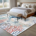 thumbnail image 5 of Coastal Crab Large Area Rugs for Bedroom Living Room, Soft Non Slip Carpet Bedside Rug, Nautical Beach Ocean Conch Coral Starfish Rectangular Floor Cover Kitchen Accent Rug 5'x8' for Office, 5 of 9